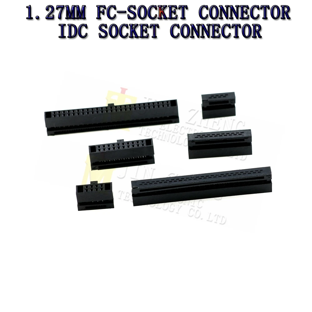 10 قطعة FC 1.27 مللي متر 6 8 10 12 14 16 20 24 26 30 34 40 50 دبوس IDC أنثى رأس موصل مقبس ل 0.635 مللي متر الملعب كابل مسطح #4