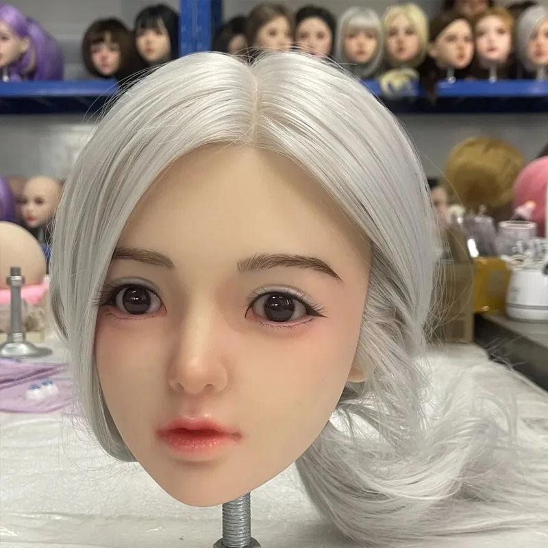 

Platinum Grade TPE Head Model M16 Universal Interface Realistic Silicone Head Makeup Practice Head Mold DIY Doll Accessories