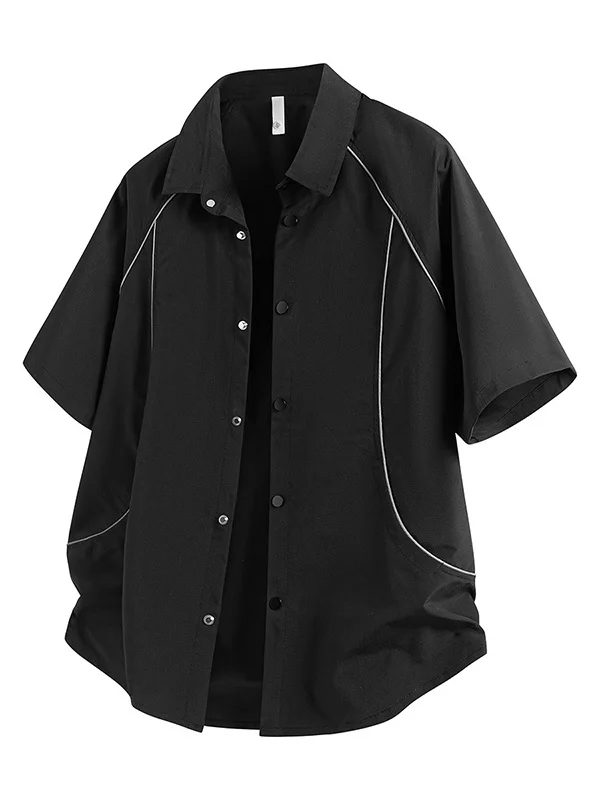 

Новая мужская летняя модная свободная футболка 2025 года с коротким рукавом, повседневная, универсальная, простая, однотонная