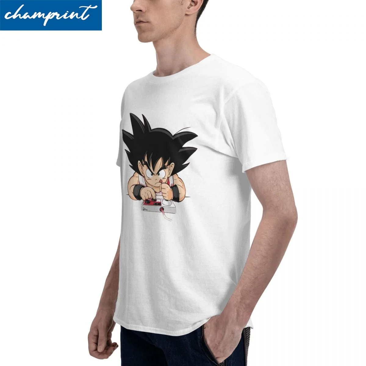

Novelty Dragon Ball Channeling Inner Strength T-Shirt Men's Cotton Short Sleeve Round Neck Clothing