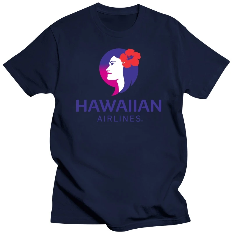 Hawaiian Airlines Print T-Shirts Lovers Day 100% Cotton Crew Neck Male T Shirt Funny T-Shirt Prevailing Short Sleeve Top T-shirt