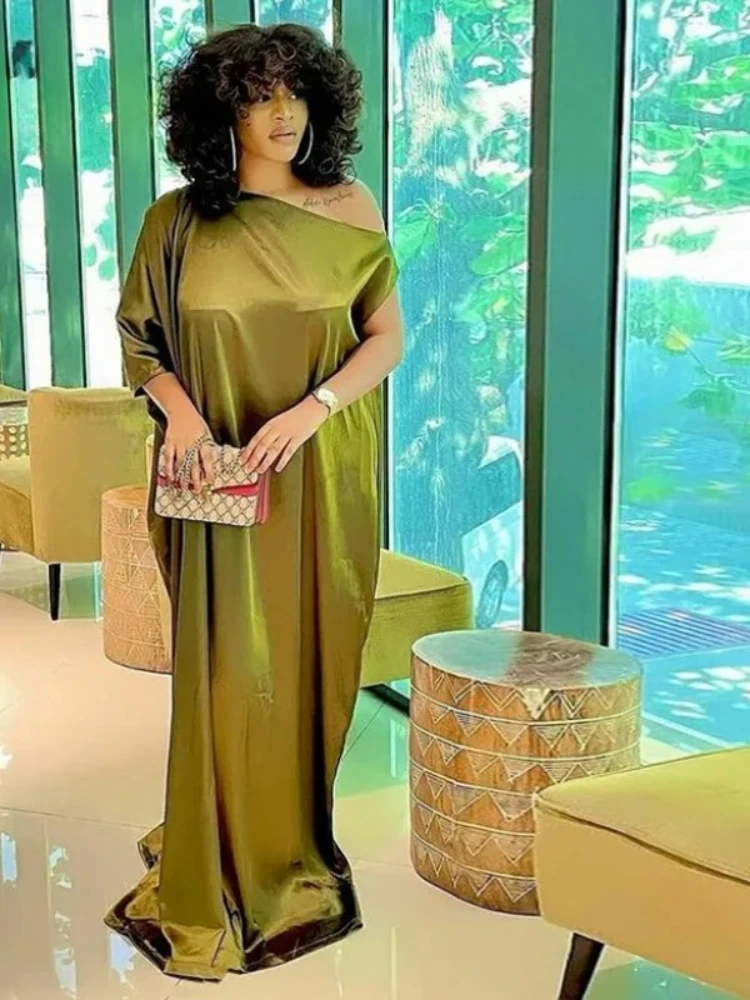 

Женское платье больших размеров, однотонное короткое асимметричное платье макси с рукавами «летучая мышь», женские модные винтажные платья, летние платья