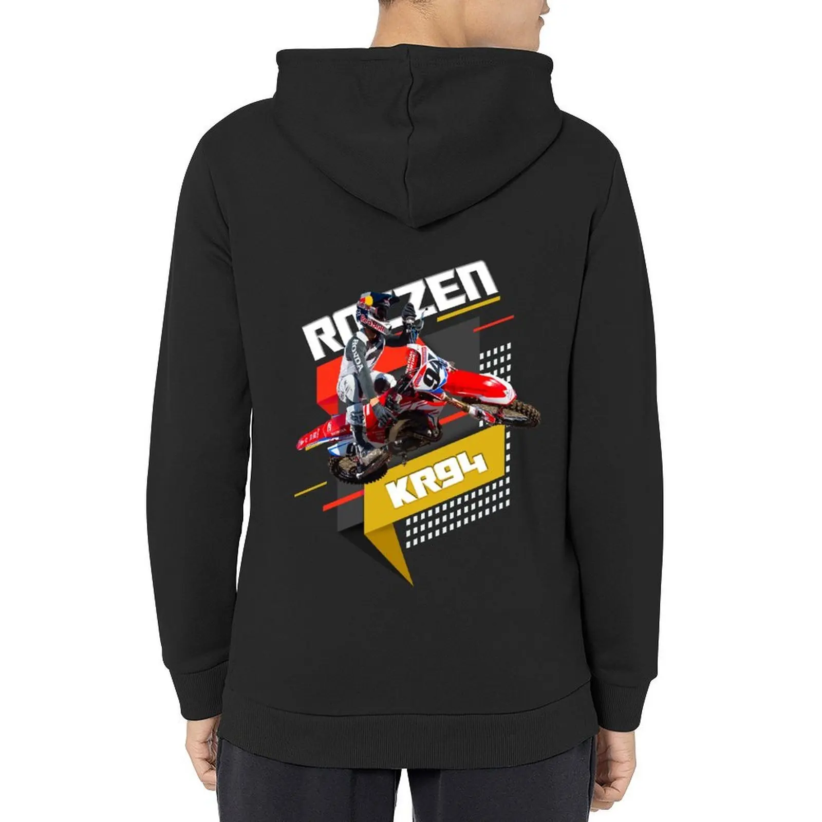 كين روكزن 94 موتوكروس وسوبر كروس # 94 Kroc KR94 Fan Design هوديي ملابس رجالية ملابس للرجال يرتدي الرجال هوديس جرافيك