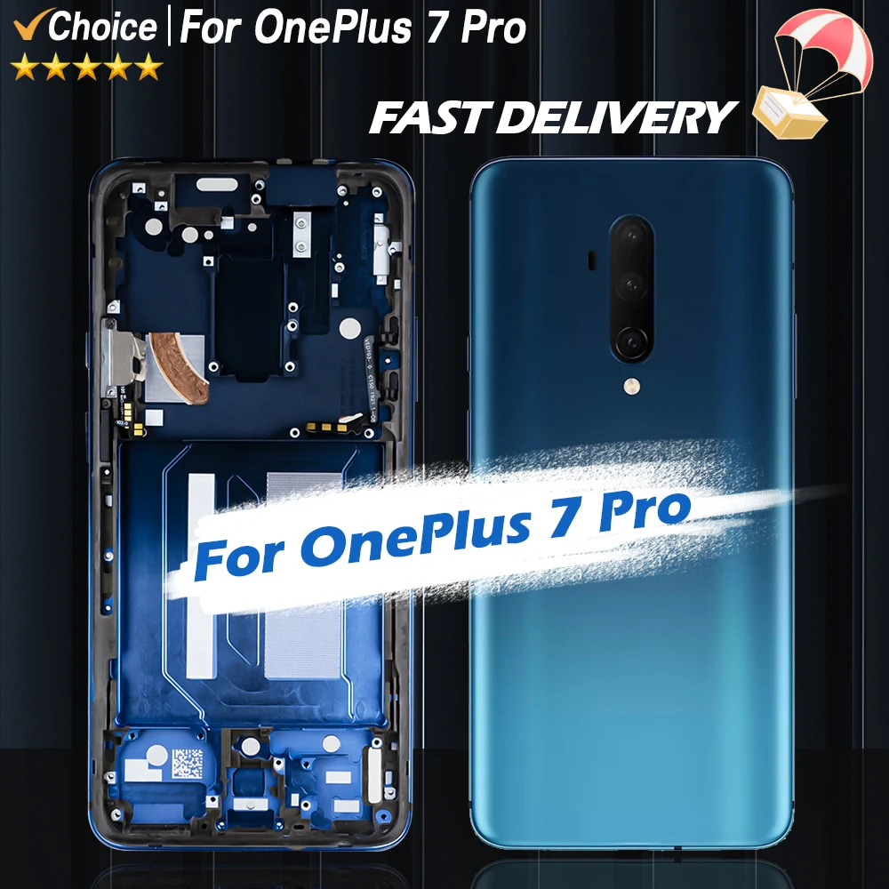 100% Tested 6.67\'\' AMOLED LCD Display For Oneplus 7Pro LCD With Frame Display Touch Screen Digitizer Assembly Replaceable