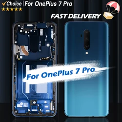 100% Tested 6.67'' AMOLED LCD Display For Oneplus 7Pro LCD With Frame Display Touch Screen Digitizer Assembly Replaceable