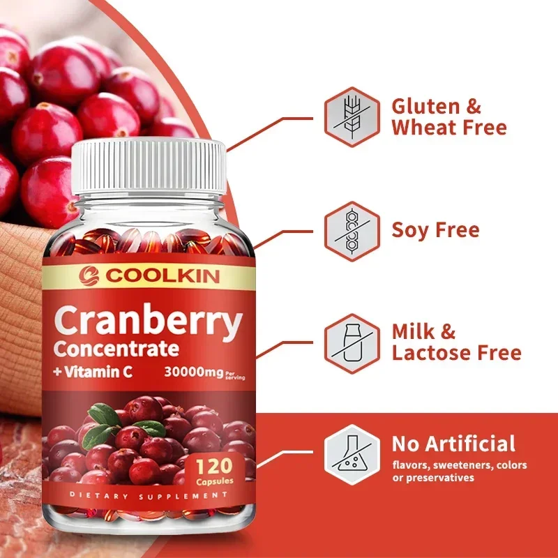 Cranberry-Suporta a Saúde do Trato Urinário, Saúde da Bexiga, Poderoso Antioxidante