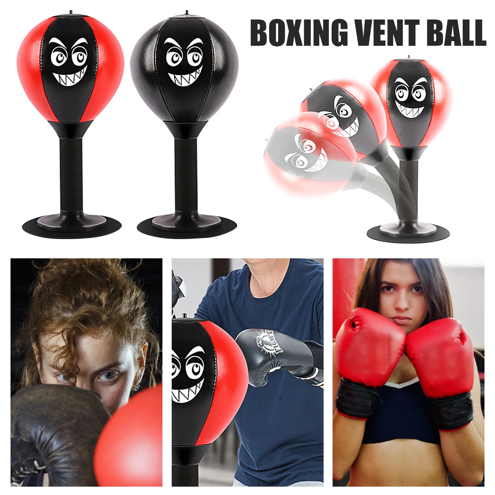 Desktop Punching Bag For Kids Stress Balls For Boxing With Suction Cup Heavy Duty Stress Relief Ball Funny Gifts For Kids