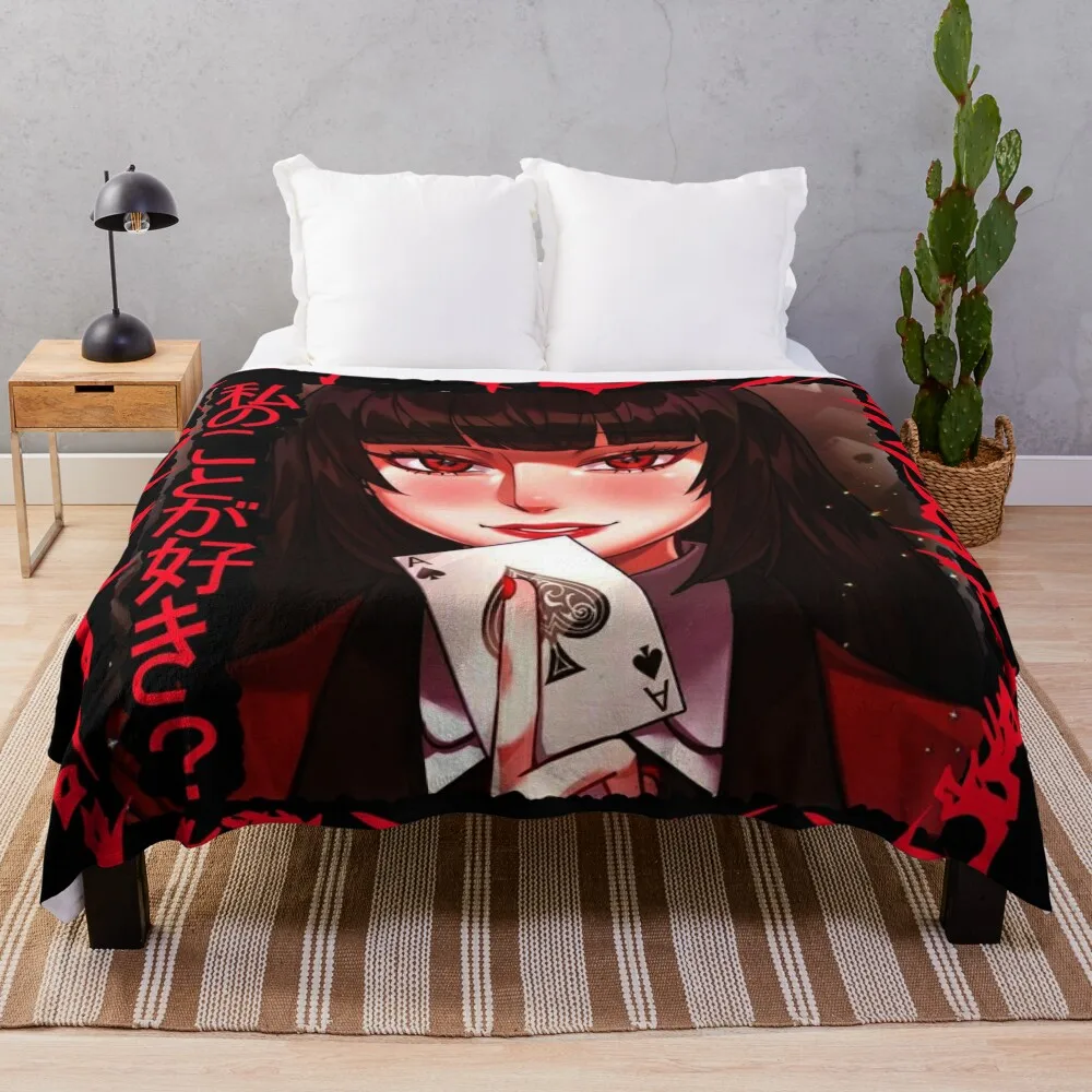 

The Alluring Yumeko Jabami Throw Blanket Bed linens Heavy Blankets