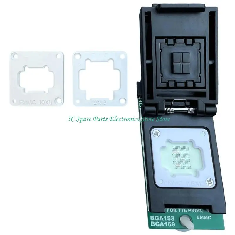 SZ EMMC BGA153 BGA169 Adapter IC Socket for T76 Programmer with Double Head Spring Probe Holder