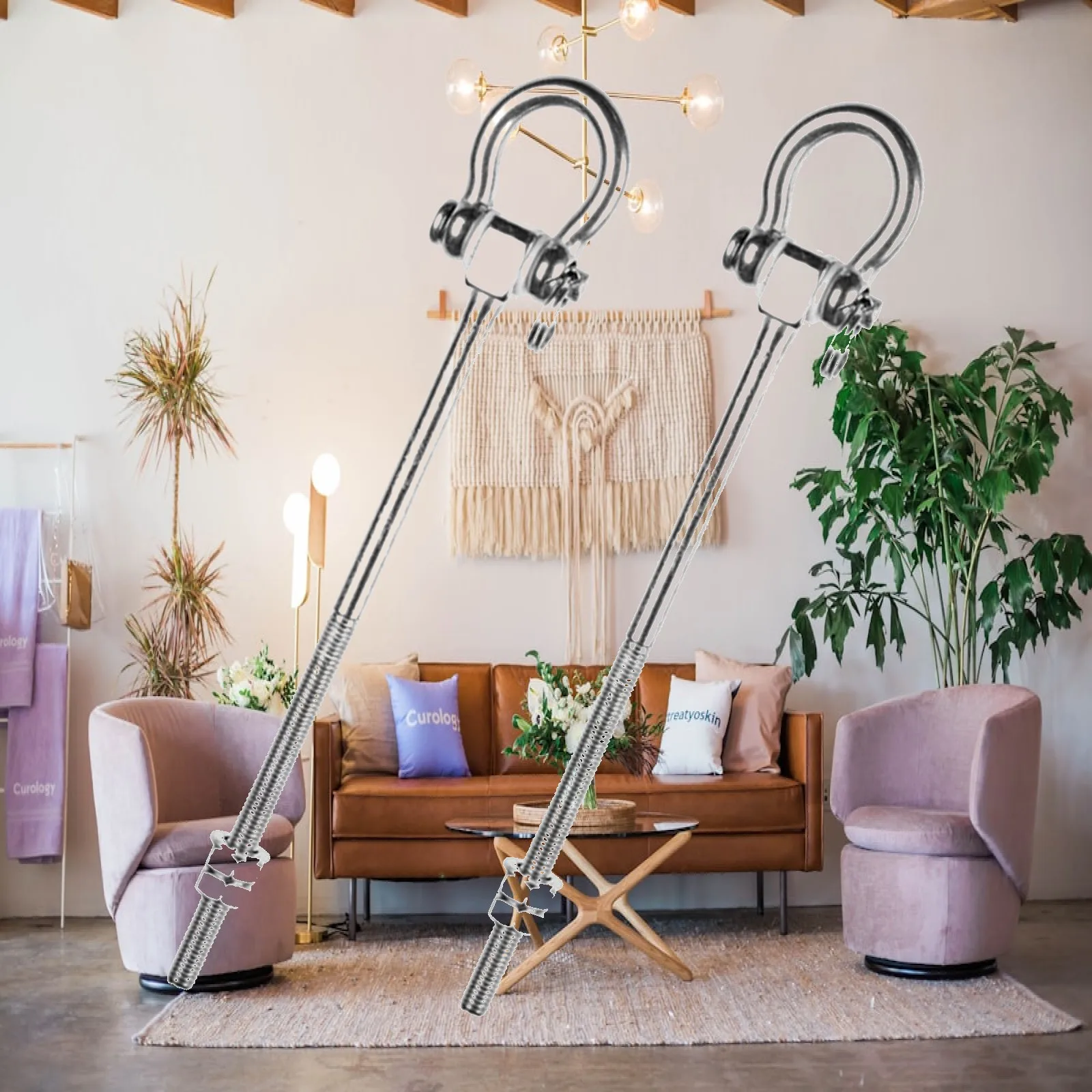 2Pcs Heavy Duty Swing Hangers Antirust Hardware Swing Sets Screw Bracket for