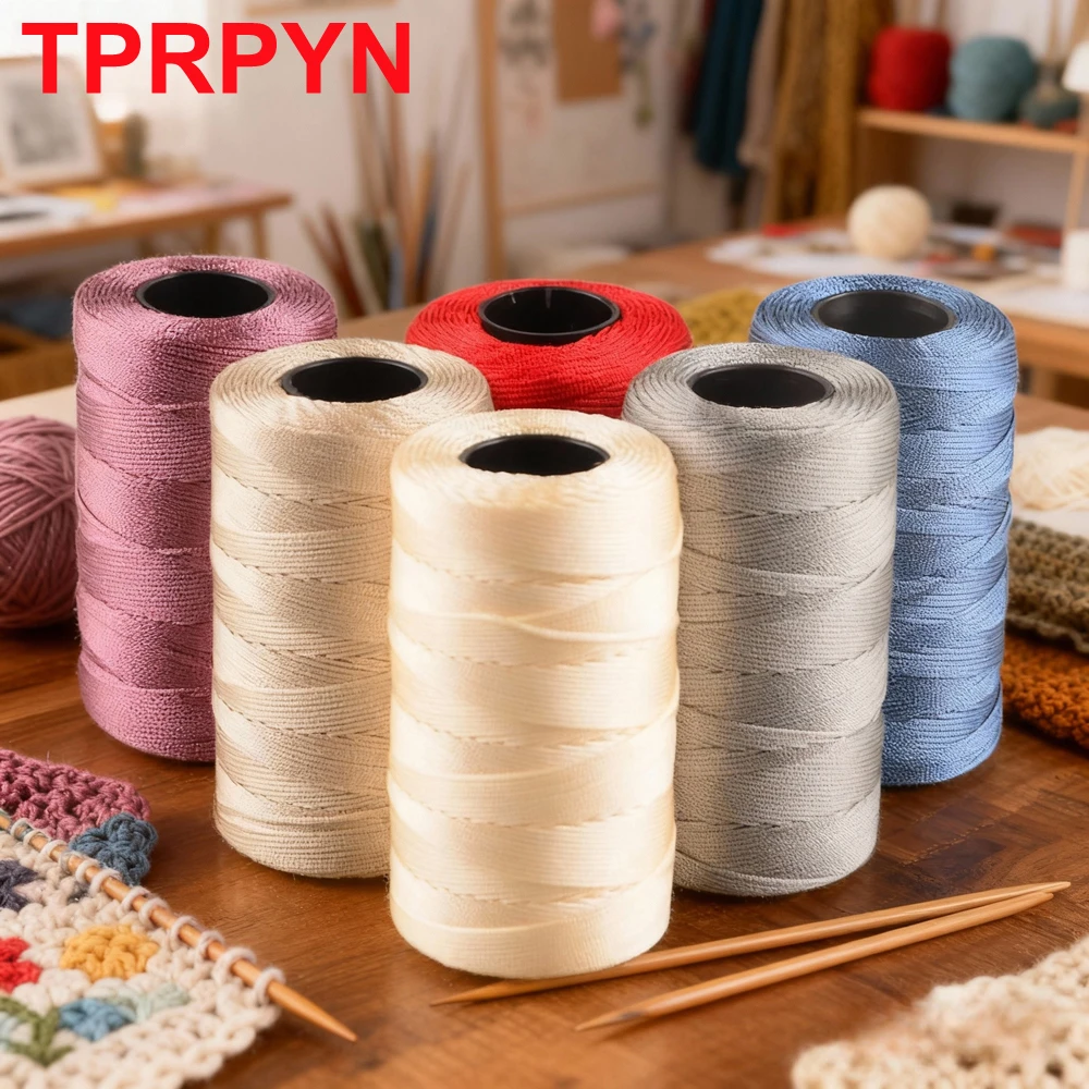 1pc 100g 230m fio brilhante de seda gelo fino misturado fio trançado para diy mão tricô crochê linha saco chapéu bolsa sapato