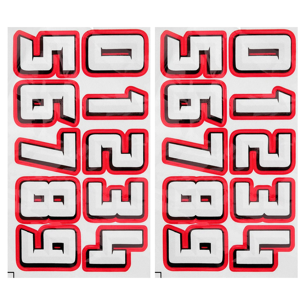 2 Sets Number Stickers Self Adhesive Reflective Film Durable Helmets Softball Football Baseball Suitable Daily Training