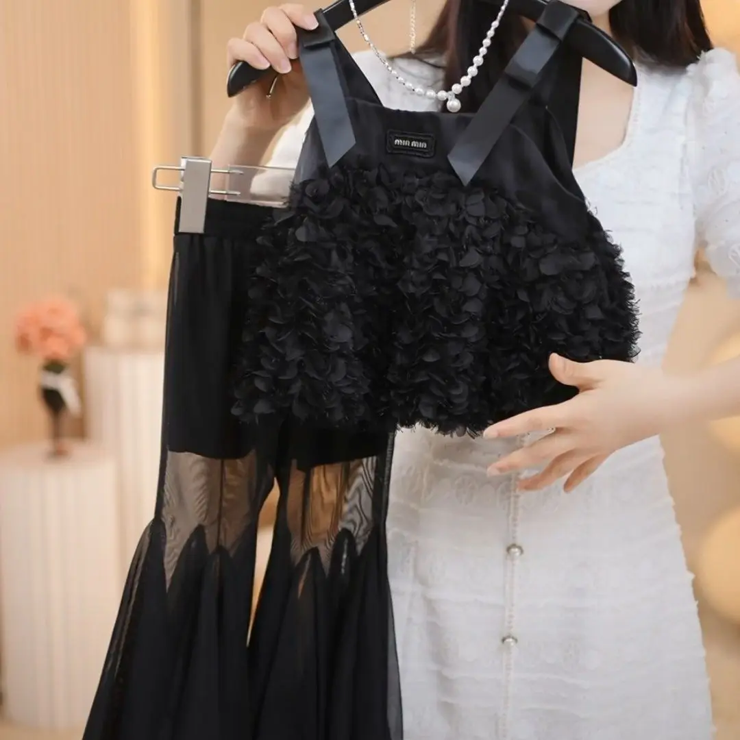 Girls' set summer new style baby girl stylish summer style little girl fashionable suspender fashion children's two-piece set