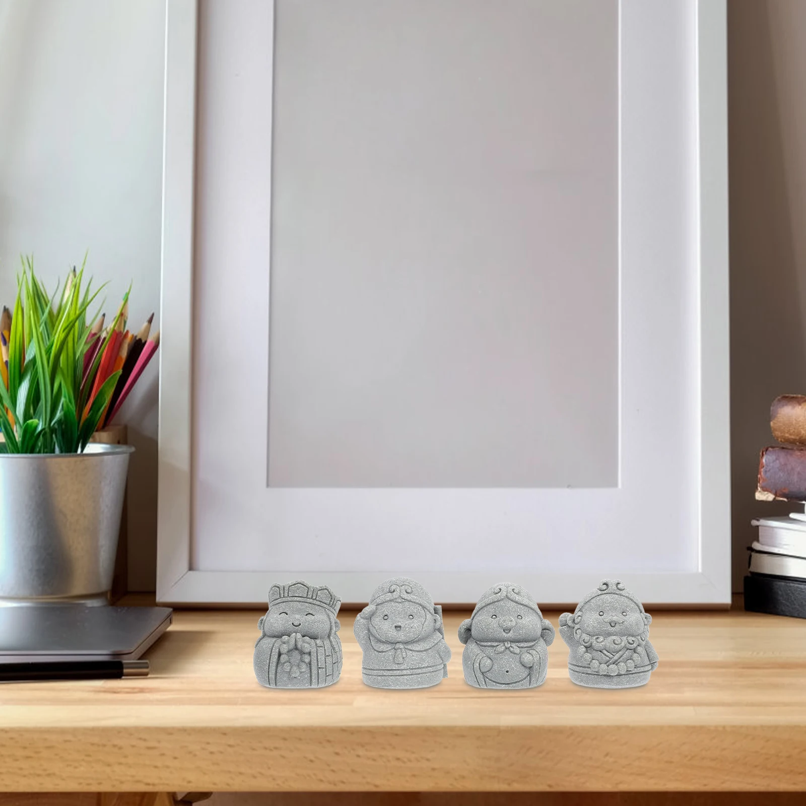 

1 Set Mini Figurines Fish Tank Decor Resin Garden Sculptures Desktop Statues For Home Office Aquarium Bonsai