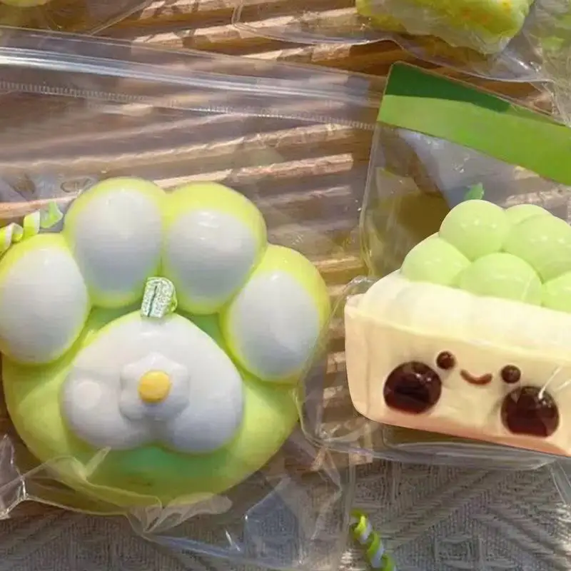 Juguete antiestrés para gatos, juguetes sensoriales para apretar, cemento suave, bonito verde, coleccionable para el aula, reducción de tensión