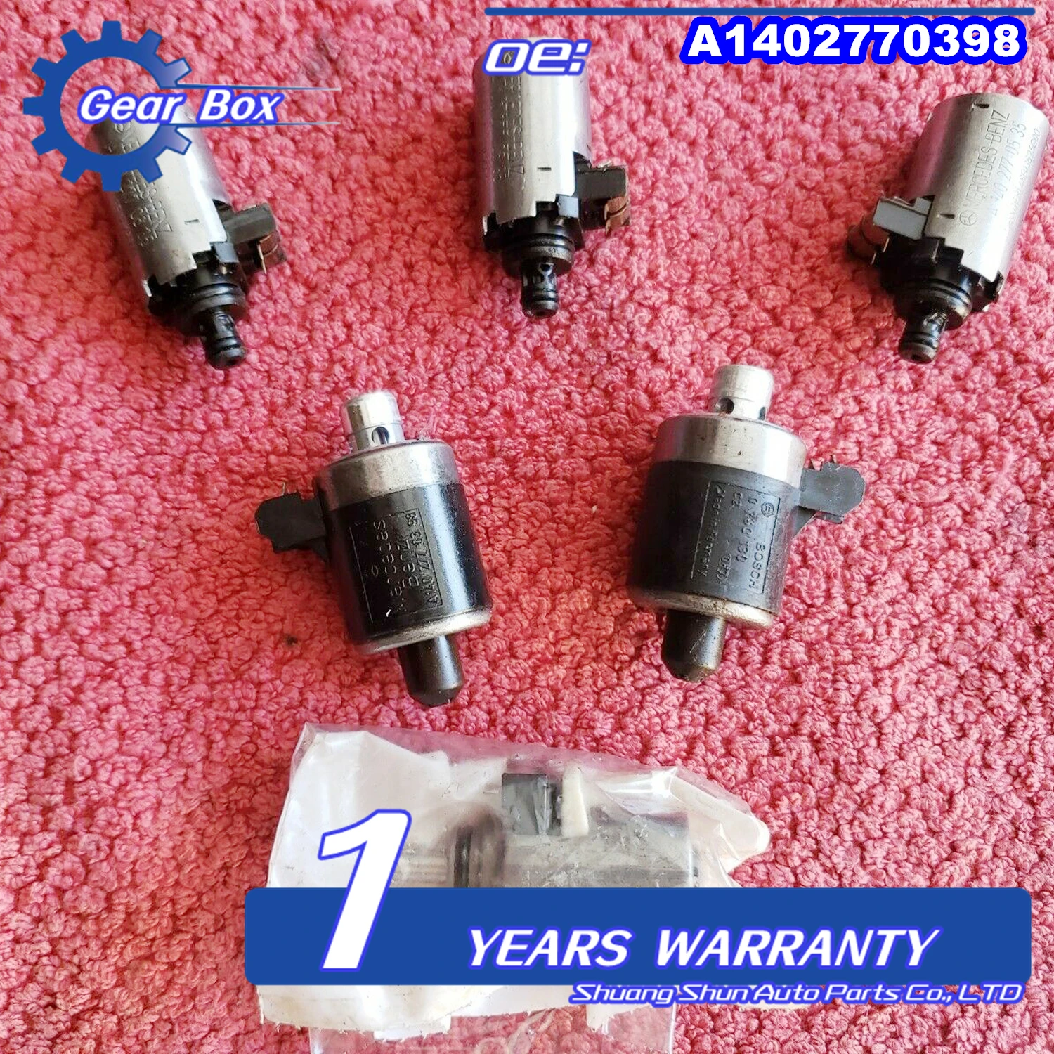 

722.6 5-Speed Automatic Transmission Solenoid Set 6 Pcs for 1994-05 Mercedes Benz C E S ML CL Transmission A1402770398