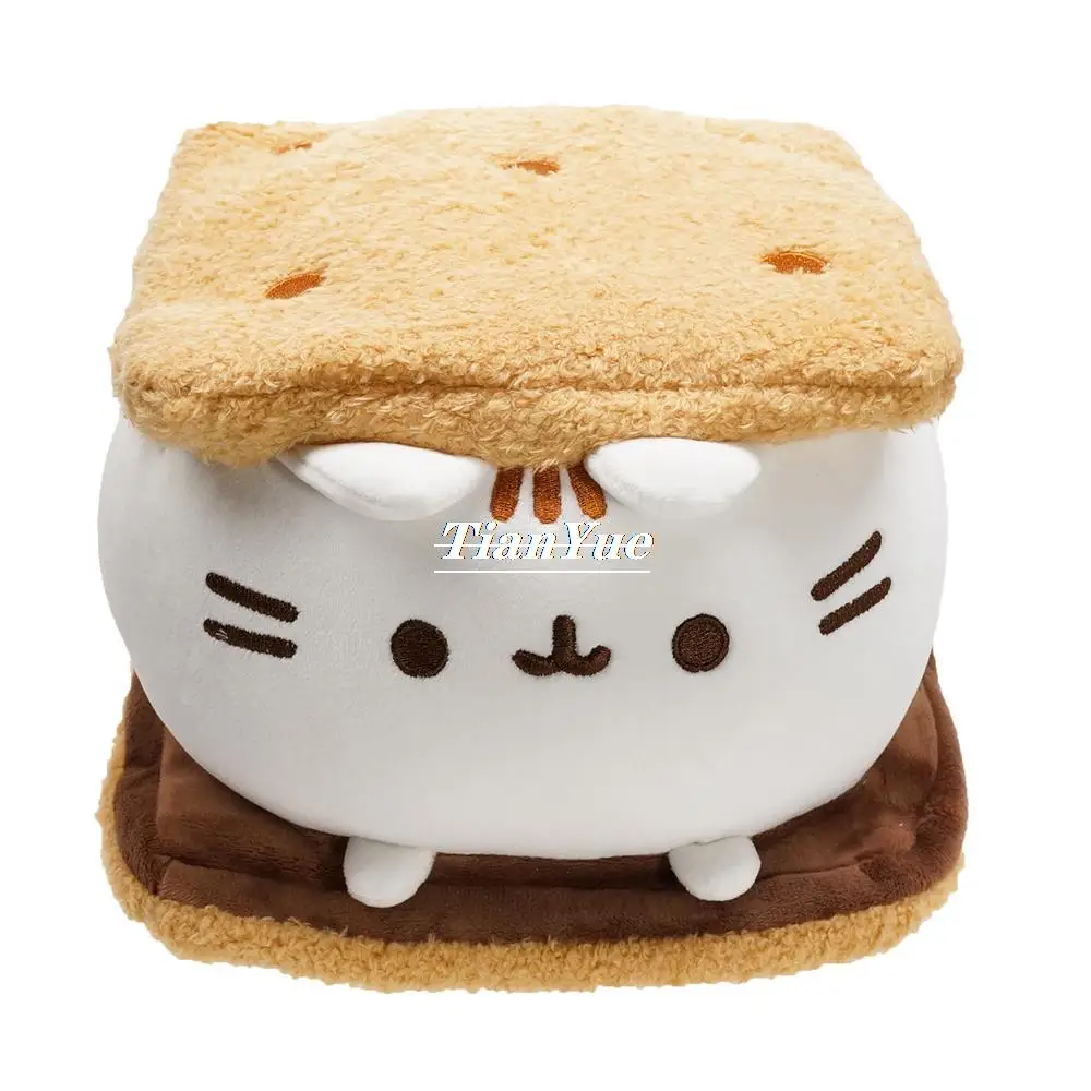 Cute Animal Sandwich Biscuits Cats soft Stuffed Pussy Christmas Gift Toys for Christmas 22cm