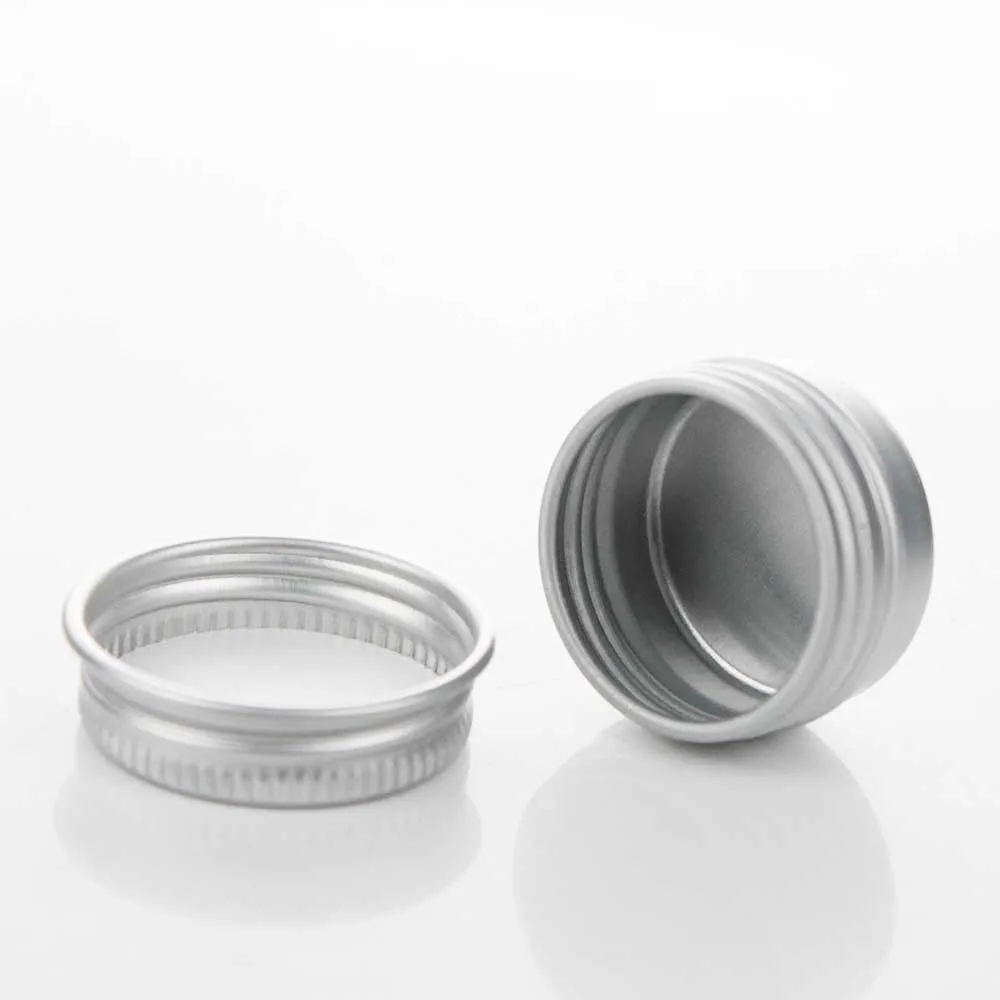 50 Uds. De latas vacías de aluminio plateadas de 5g y 10g, latas redondas con tapa de tornillo, latas de especias con tapa de tornillo, contenedor de bálsamo labial