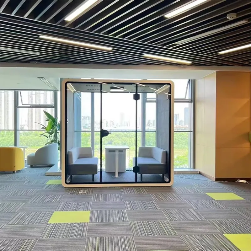 FOODLINE Customized High Quality Mobile Work Study Room Soundproof Office Pod  Easy Install Phone Booth for Office Home Hospital