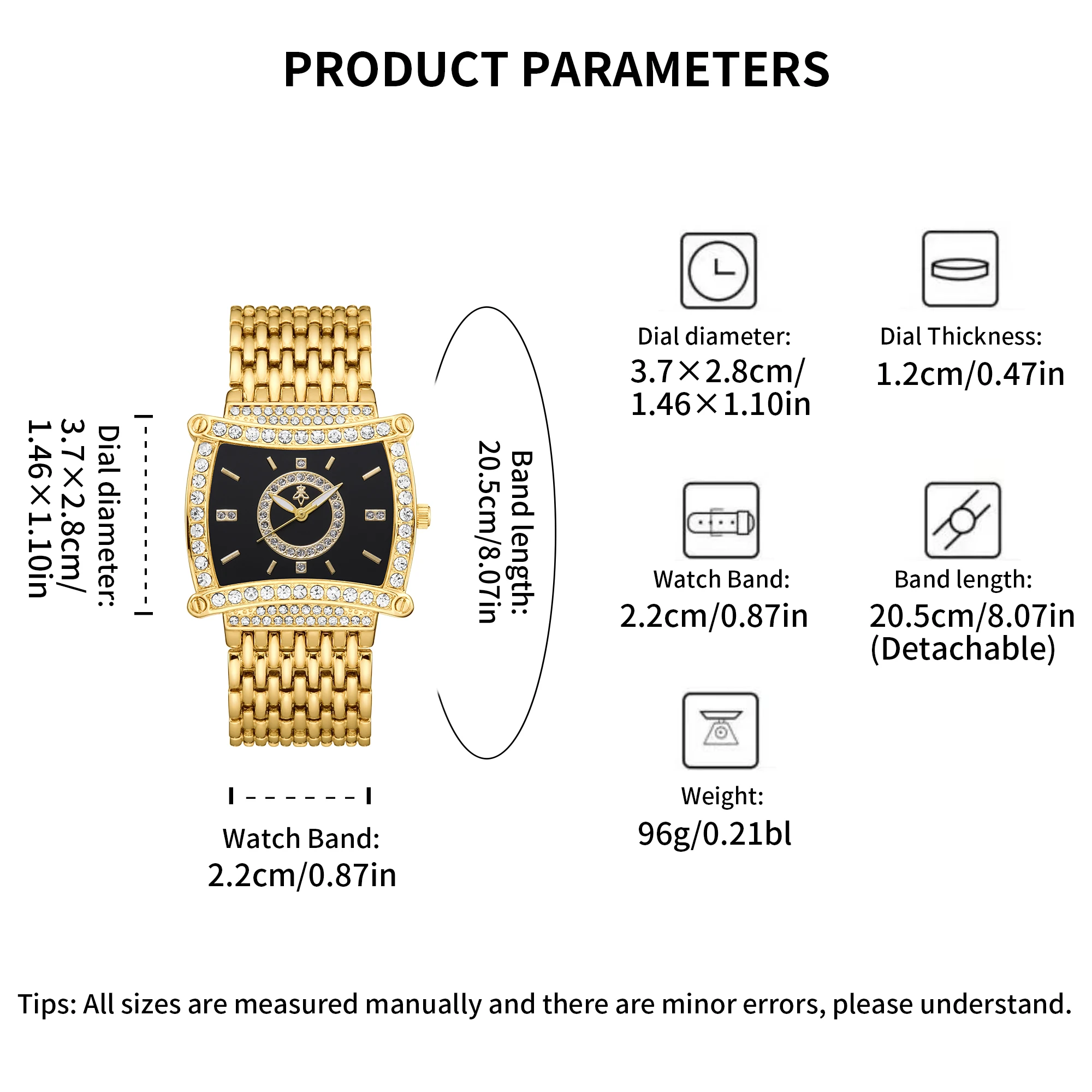 YaLaLuSi Merk 2024 Hot Nieuwe dameshorloges Goud Kristal Diamanten Luxe Luxe Box Horloge Remover Ion Gold Plating