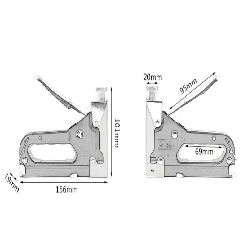Silver/Black Manual Nailing Gun Home Use DIY Nailing Gun Air Nail U-type M-type T-type Straight Nail Book Woodworking Tools