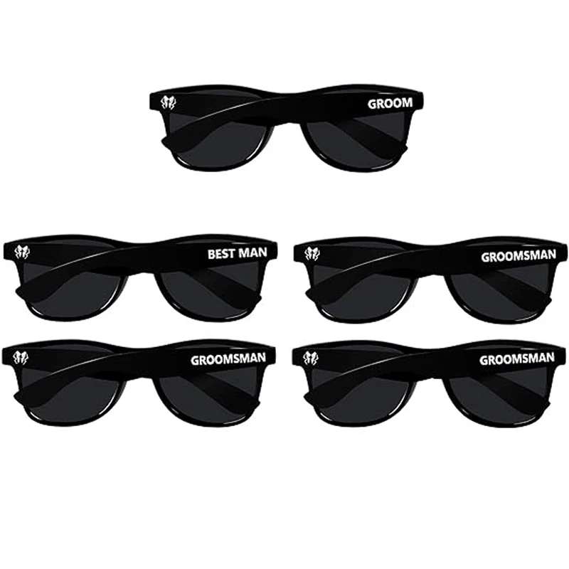5-teilige, stilvolle Junggesellenabschied-Sonnenbrille für Bräutigam, Trauzeuge, Trauzeugen, Sommer, Strand, Pool, Hochzeit, Party, Dekoration, Vorschlaggeschenk – Detail 3