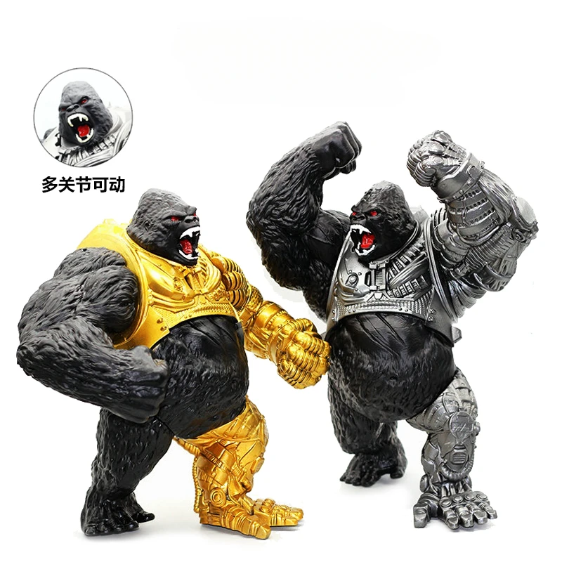 Joints To Move Large Size Soft Rubber Mechanical King Kong Action Figure Battle Monster Gorilla Model Toy Decoration Kids Gift