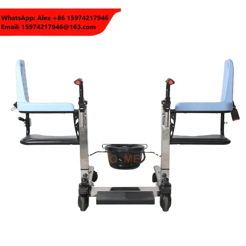 China Multifunction 4 In 1 Folding Electric Shower Transport Patient Transfer Wheelchair Bathroom Lift Chair With Commode