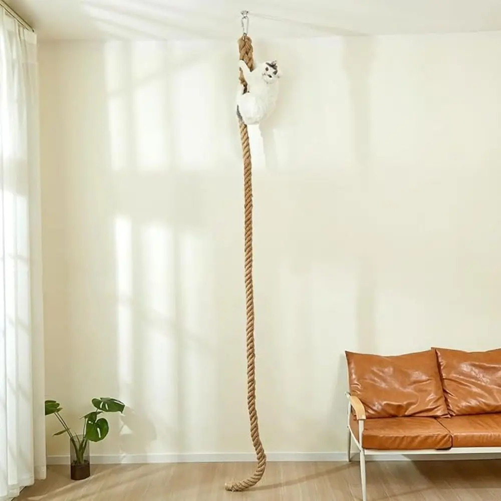 

1.9 x 8.9ft Cat Climbing Pole with Hook, Wall Mounted Furniture or Indoor and Outdoor Cats