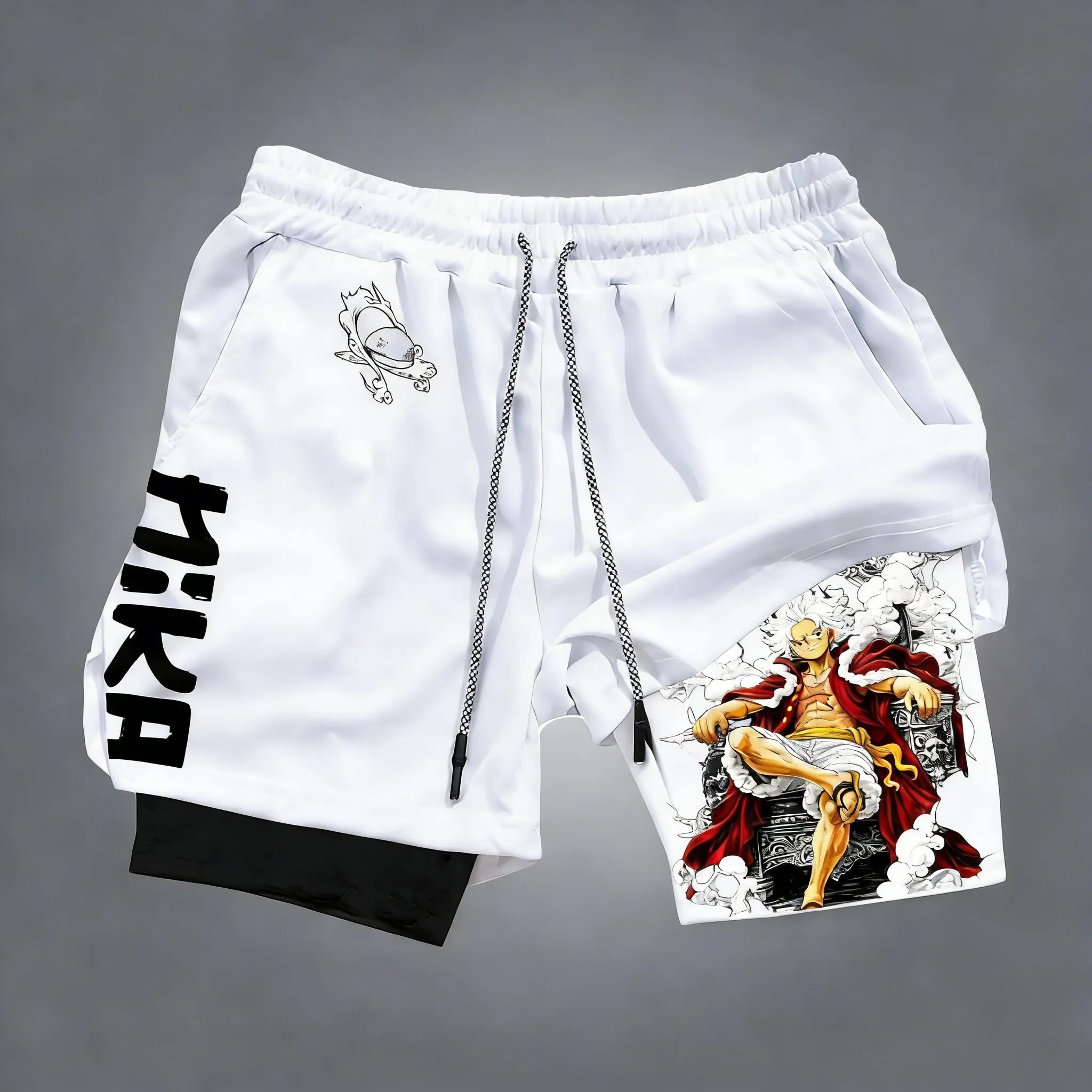 One Piece 2026 New Hot Gym Shorts Anime Graphic Print Men Beach Pants Casual Summer Japanese Cartoon Breathable Quick Dry Shorts