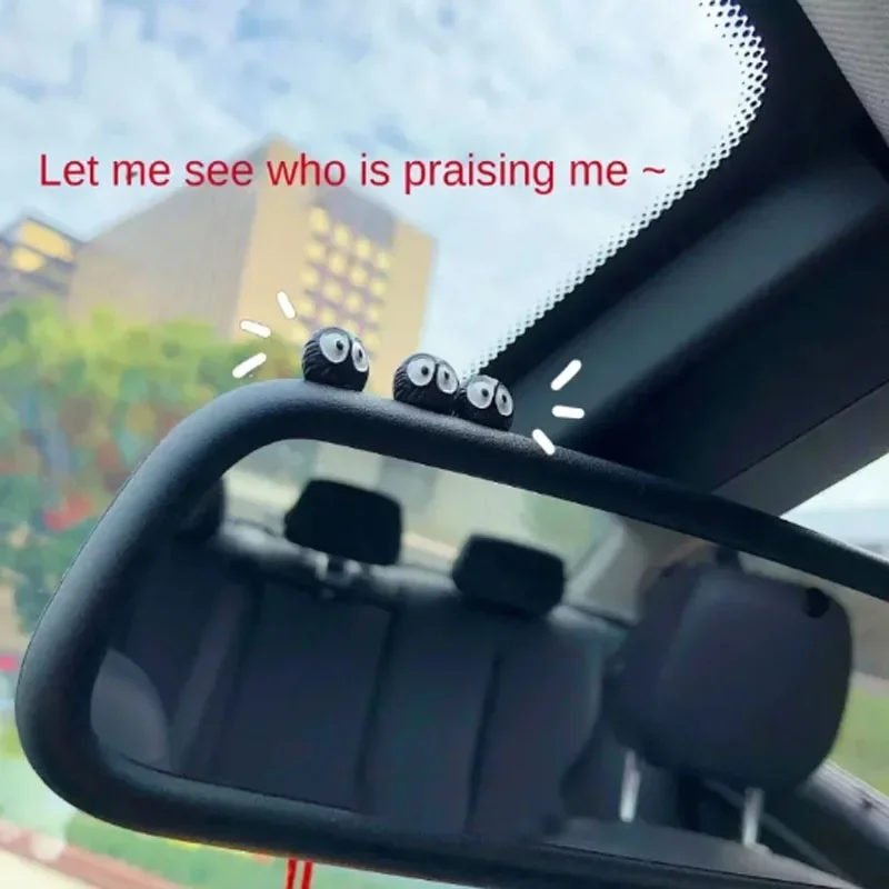 

Cute ornament for car center console, car rearview mirror decoration, cartoon coal ball decoration for cars Accessories