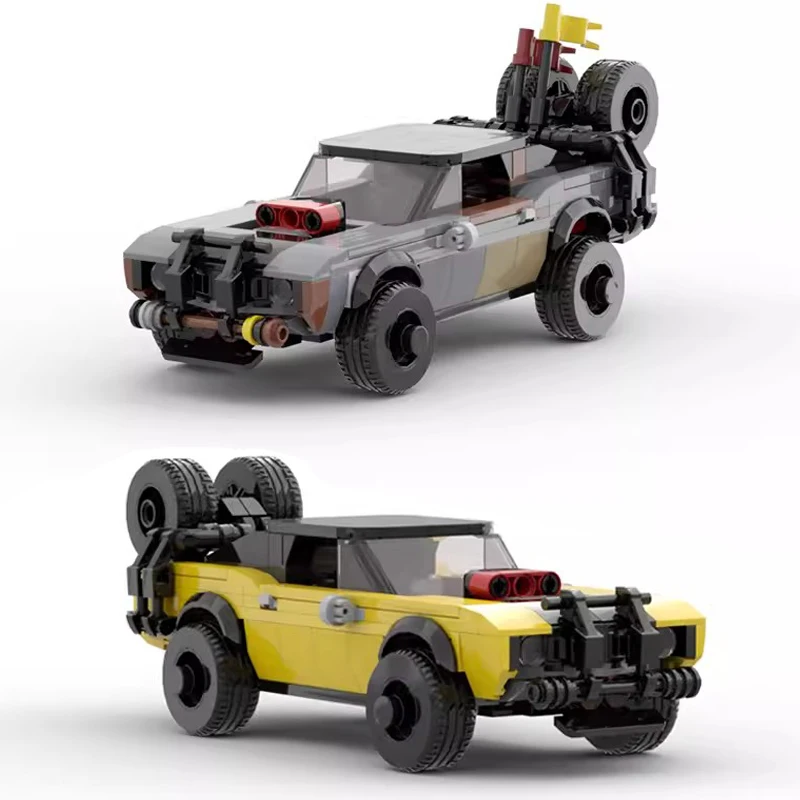 Bricklink Moc Mad Max Camaroed Race Muscle Car Voertuigen Snelheid Kampioenen Racer Sets Bouwstenen Kid Speelgoed Kerstcadeau