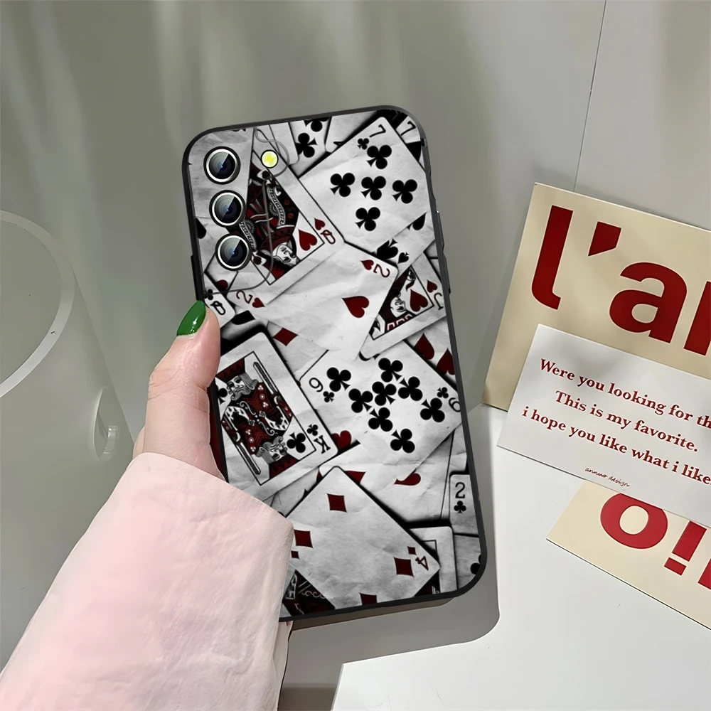 Poker Ace of Spades Phone Case for Samsung Galaxy S23 S22 S24 S25 S21 Ultra Fe Plus A16 A34 A54 A24 A52 A53 M54 Cover