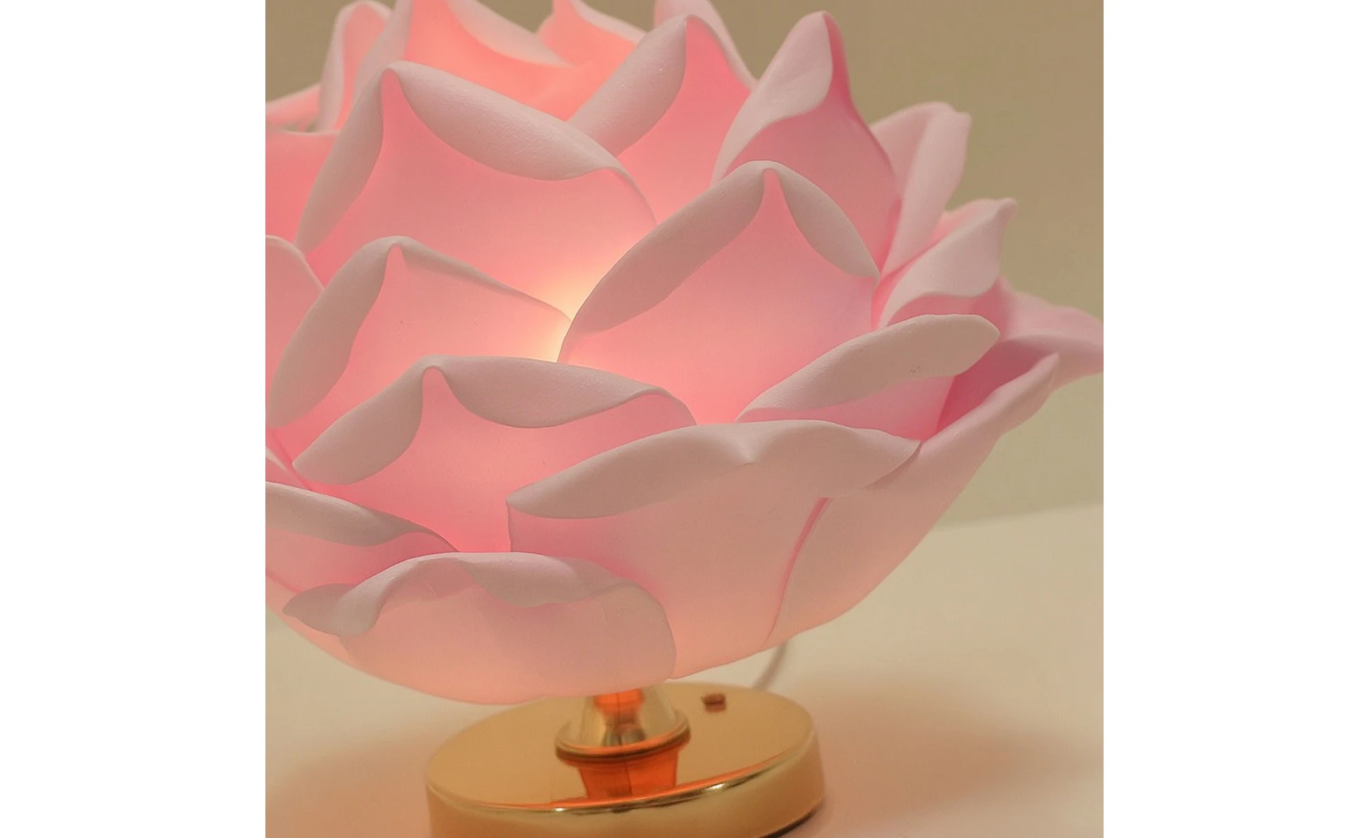 Rose Table Lamp Corded Rose Lamp Sculptural Warm Light for Bedroom, Reading Corner