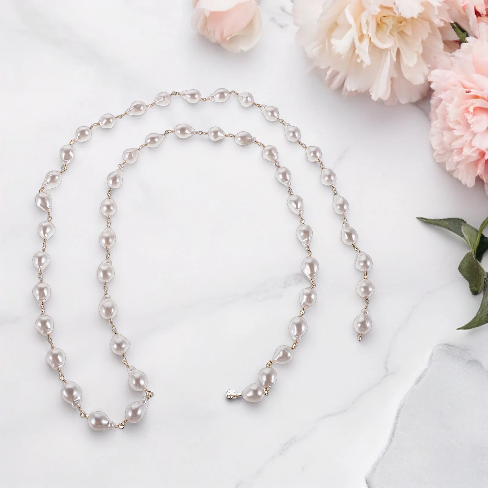 

DIY Pearl Strands Necklace Making Supplies Unique Design for Wedding Party Craft Projects Versatile Chain for Fashionable Looks