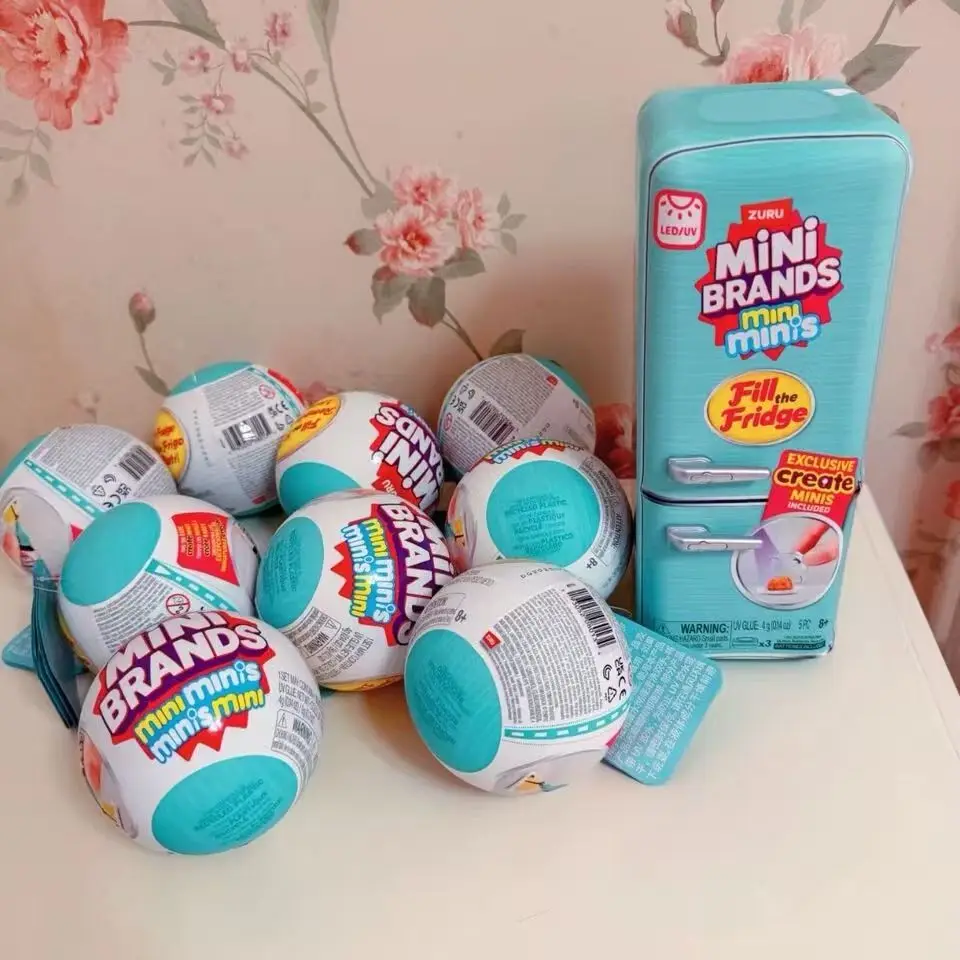 Mini Brands Fill The Fridge Blind Box Miniature Food Collectible Toys Mini Refrigerator Playset Kids Birthday Gift - view 2