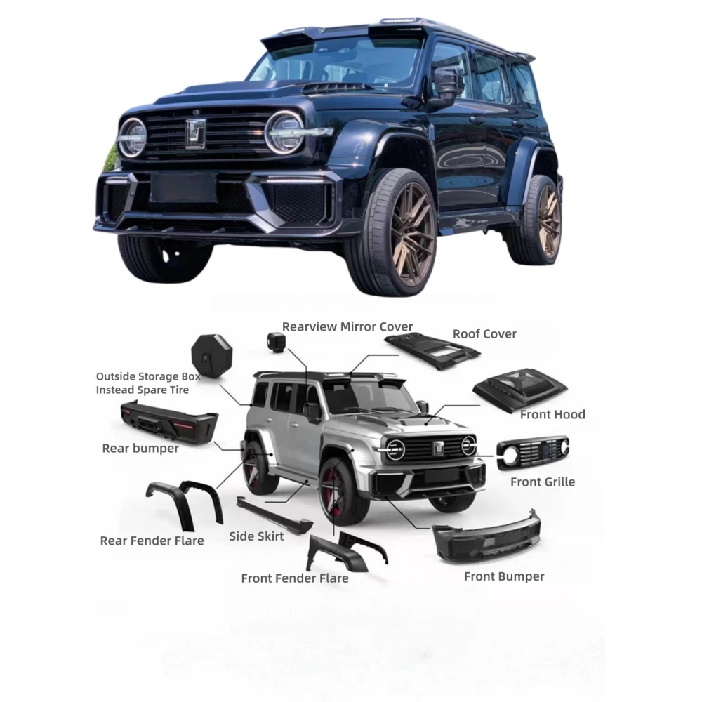 Accessorio di aggiornamento Serbatoio 300 Mars City Bodykit per GWM Paraurti anteriore posteriore Gonna laterale Vstar Make di alta qualità