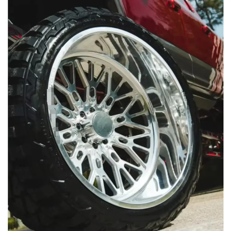 

LSGZL Forged Brush Chrome Deep Dish Concave Wheel Alloy 24 26 30 28 Inch Rims Car 5x114.3 5x130 6x139.7 Wheels For R8 Urus