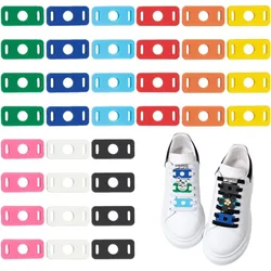 36Pcs 9 Colors Shoe Lace Charms Colorful Shoelaces Decorations Clips PVC Shoe Lace Tags 1.2x0.5x0.07 inch Shoelace Adapter