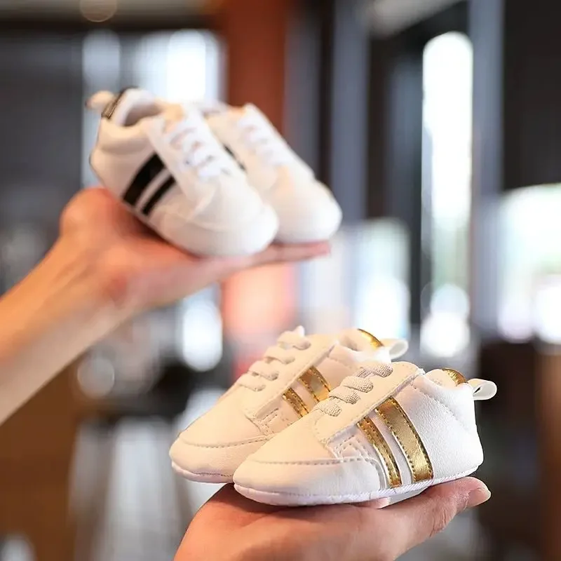 0 3 6 18 شهر الرضع نونسليب الطابق أحذية مشوا أحذية للأطفال الفتيات الفتيان لينة وحيد أحذية رياضية الأخفاف أحذية أطفال #1