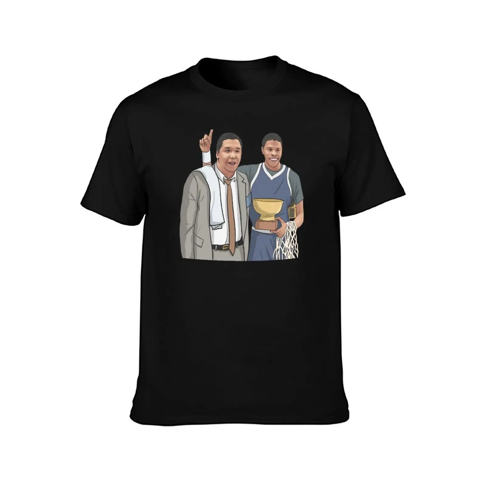 Patrick Ewing and John Thompson - Georgetown T-Shirt Basic Short Sleeve Cotton Blend T-Shirt