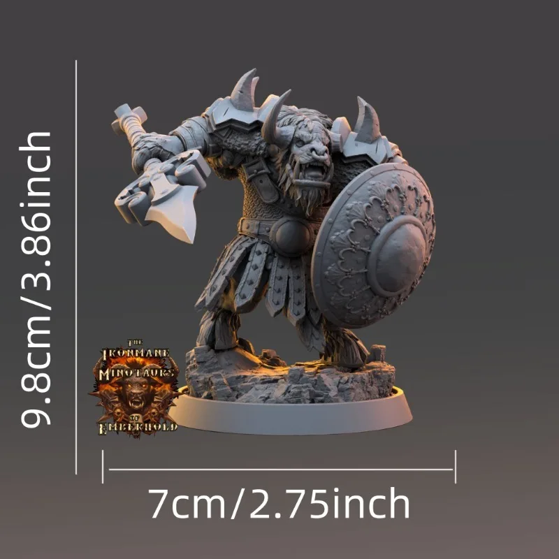 4 Parts Vorgrim Mini Statue Game Piece Tabletop Role Play Miniature Collectible Ornaments Model Toys Color Painting Garage Kits