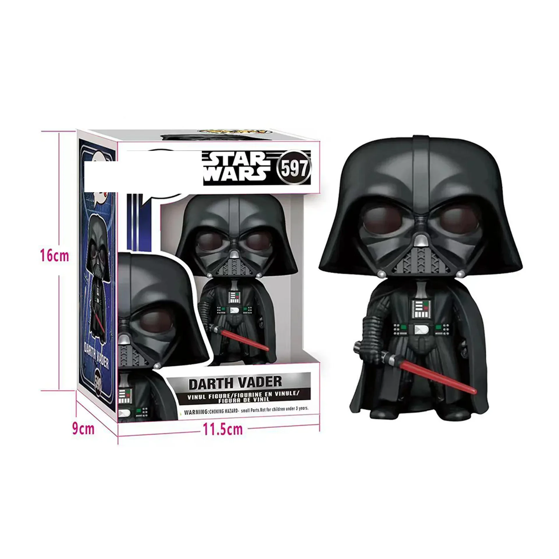 Star Wars Action Figure Toy Cute Darth Vader Stormtrooper Handmade Vinyl PVC Doll Cake Decoration Model Child Birthday Gifts