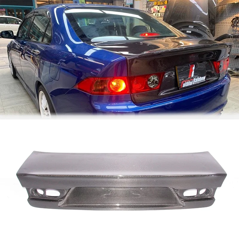 

suitable for 2002-2008 Honda Accord CL7 TM-Type Duckbill Trunk Spoiler - CF Material, Gloss Black, Direct Fit