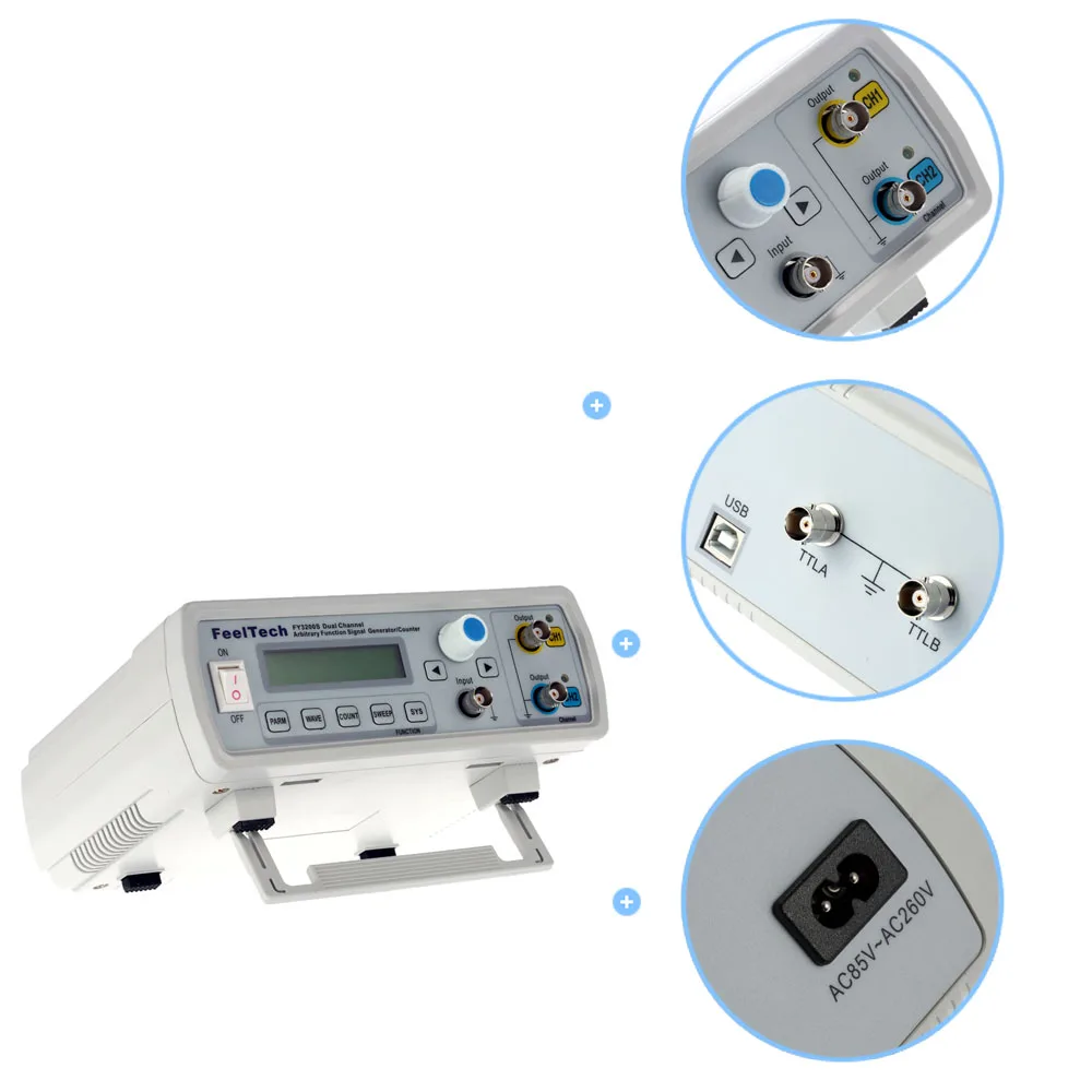 Générateur numérique de signal de fonction de canal de touristes DDS, forme d'onde insecticraire, impulsion, compteur mort, 12bits, onde sinusoïdale 250MSa/s, 6MHz