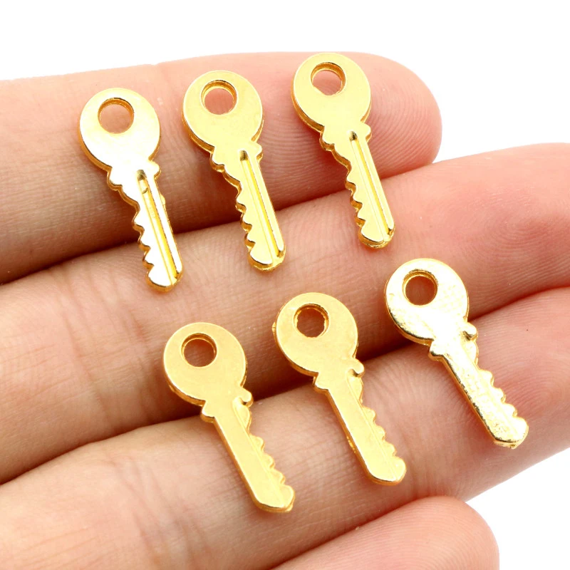 19x7mm 30pcs Gold colors Bronze Antique Silver Plated Key Handmade Charms Pendant:DIY for bracelet necklace