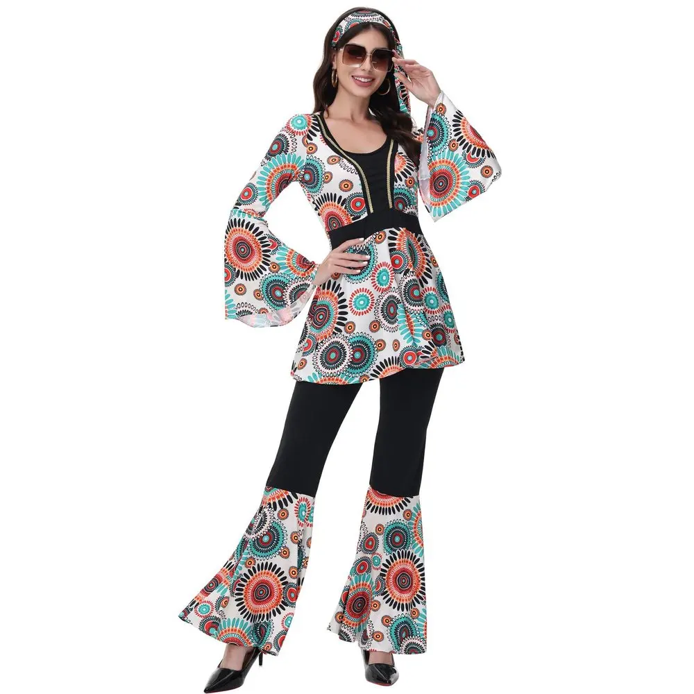 

Hippie Costumes Disco Cosplay Stage Performance loween Women's Adult Outfits Traditional Chinese Ethnic Women's Clothing