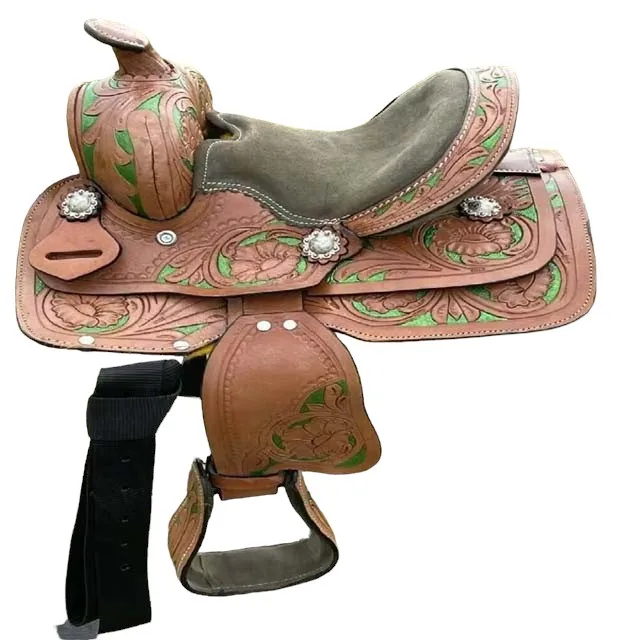 Handmade Premium Quality Leather Western Barrel Racing Horse Saddle Trail Custom Size Design Color With All Accessories Included