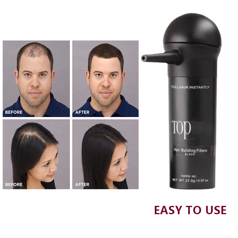 TOP 27.5g -9 Color Hair Fibers Keratin Thickening Spray， grams of filled thininstant dense, plump hair, Hair Growth