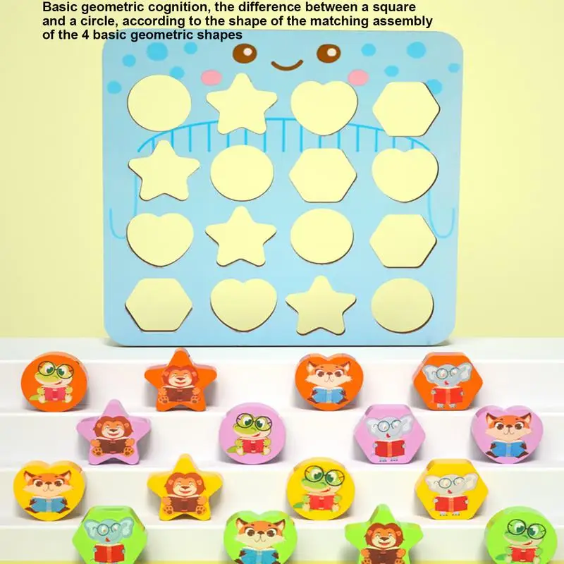 Wooden Matching Game Funny Color Matching Toys Shape Color Sorting Toys Innovative Matching Color Sorting Game Color Learning To